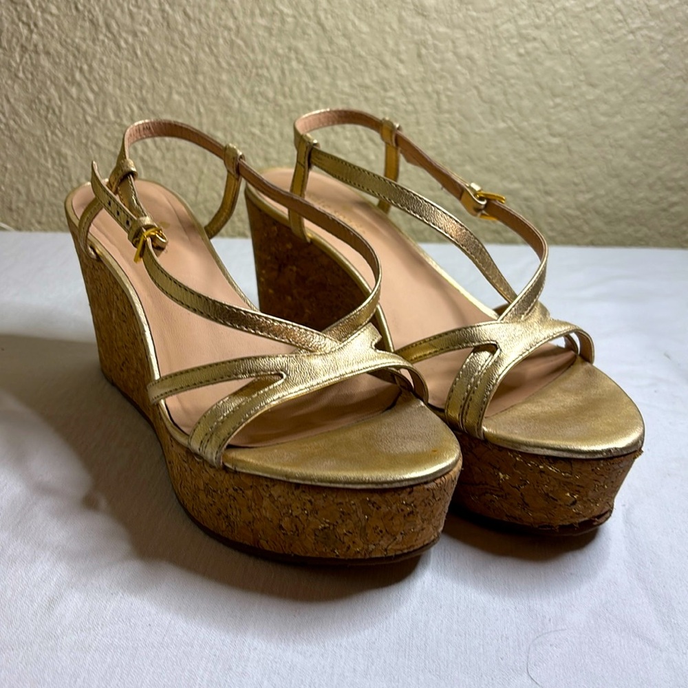 Kate Spade Gold Platform Sandals